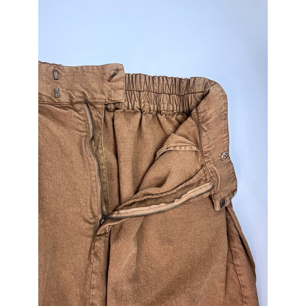 Free People Cool Harbor Wide-Leg Pants Womens XL Camel Brown High Rise - Picture 12 of 14